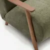 Butaca Meghan de chenilla - de chenilla verde y madera maciza de fresno con acabado nogal FSC Mix Credit en Verde - Butacas, banquetas y puffs, Uruguay | Kavehome, vista 5 de 9