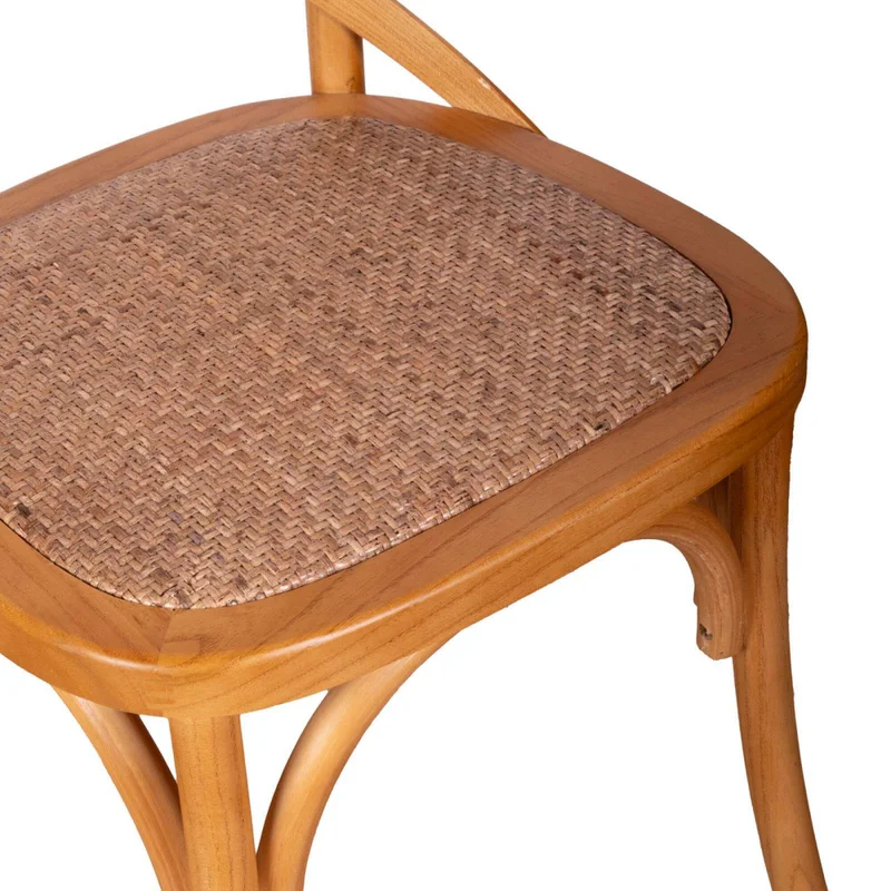 Silla De Comedor Madera Natural-beige Cruceta en Madera natural - Sillas, Uruguay | Divino, vista 5
