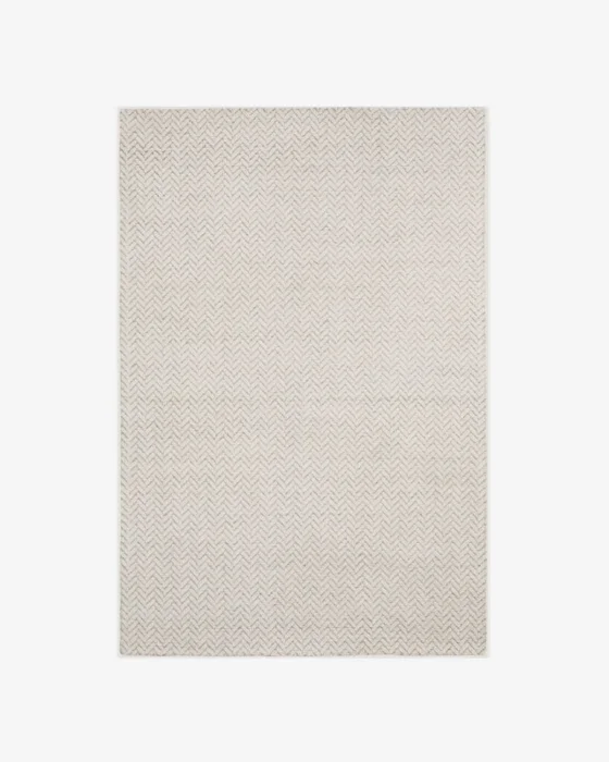 Alfombra Calira de lana jacquard trenzado beige 230 x 160 cm en Madera natural - Alfombras, Uruguay | Kavehome