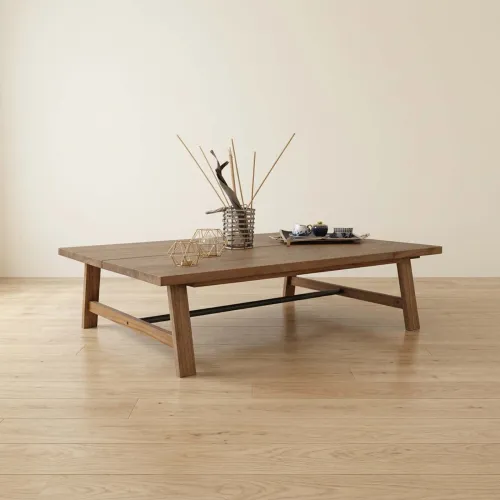Mesa Ratona Central Madera Marron Batik Brown en Marrón - Mesas de living, Uruguay | Divino