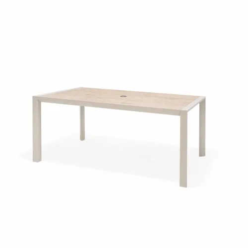 Mesa De Aluminio Para Jardín - Urbanite - 160x90 - Beige en Beige - Mesas de comedor, Uruguay | Ecowood