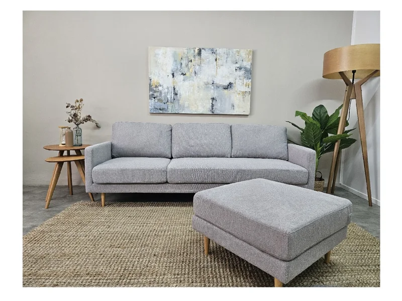 Sofa con Chaise PRADA PREVENTA - Light Grey Tela Rústica en Light Grey Tela Rústica - Sillones y sofás, Uruguay | Finkel, vista 6