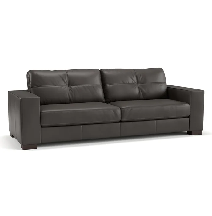 SOFA 100% CUERO - 3 CUERPOS - MODELO DOMINI - NEGRO en Negro - Sillones y sofás, Uruguay | Champagne Home