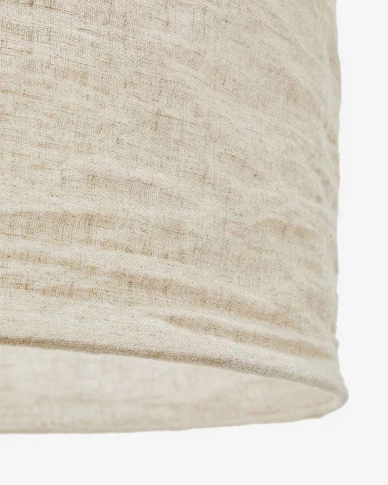 Pantalla para lámpara de techo Mariela de lino con acabado beige Ø 80 x 40 cm en Beige - Lámparas colgantes, Uruguay | Kavehome, vista 3