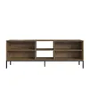 Rack con estantes y puertas de vidrio C/ marco negro color Noce Oro - Muebles para TV, Uruguay | Champagne Home, vista 2 de 5