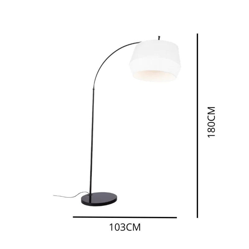 Luminaria de Pie Orbis Blanca en Beige - Lámparas de pie, Uruguay | Serlux, vista 5