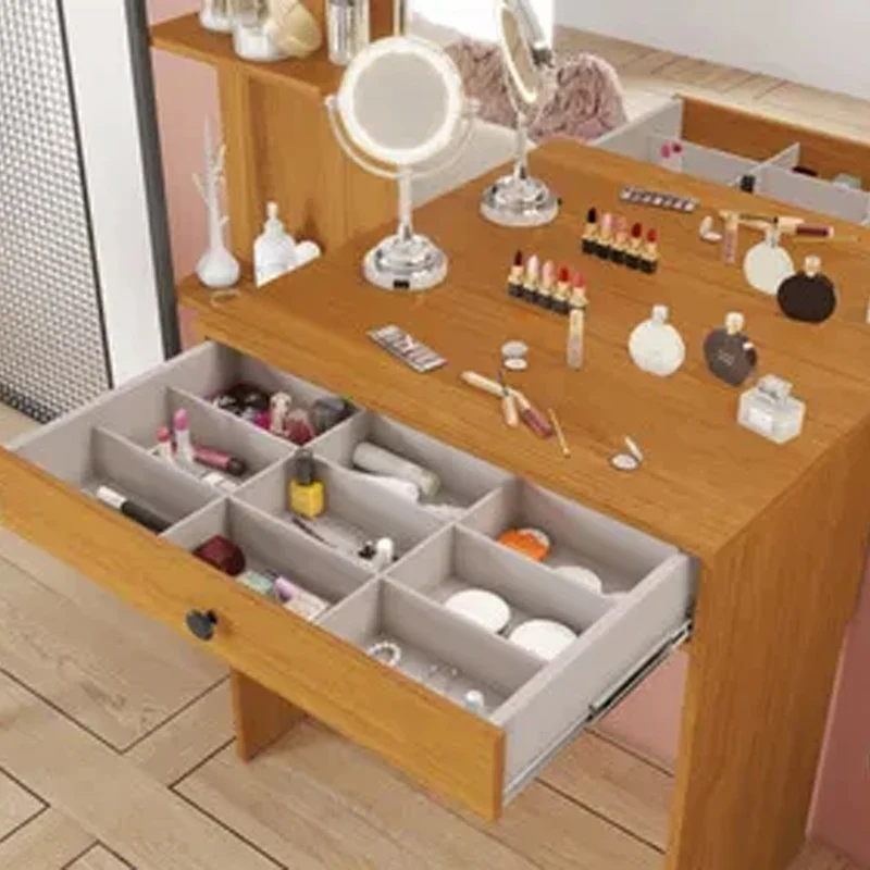 Tocador Espejo 1 Cajon Varios Estantes Para Maquillaje en CINAMOMO - Cómodas, Uruguay | Soy Hogar, vista 4