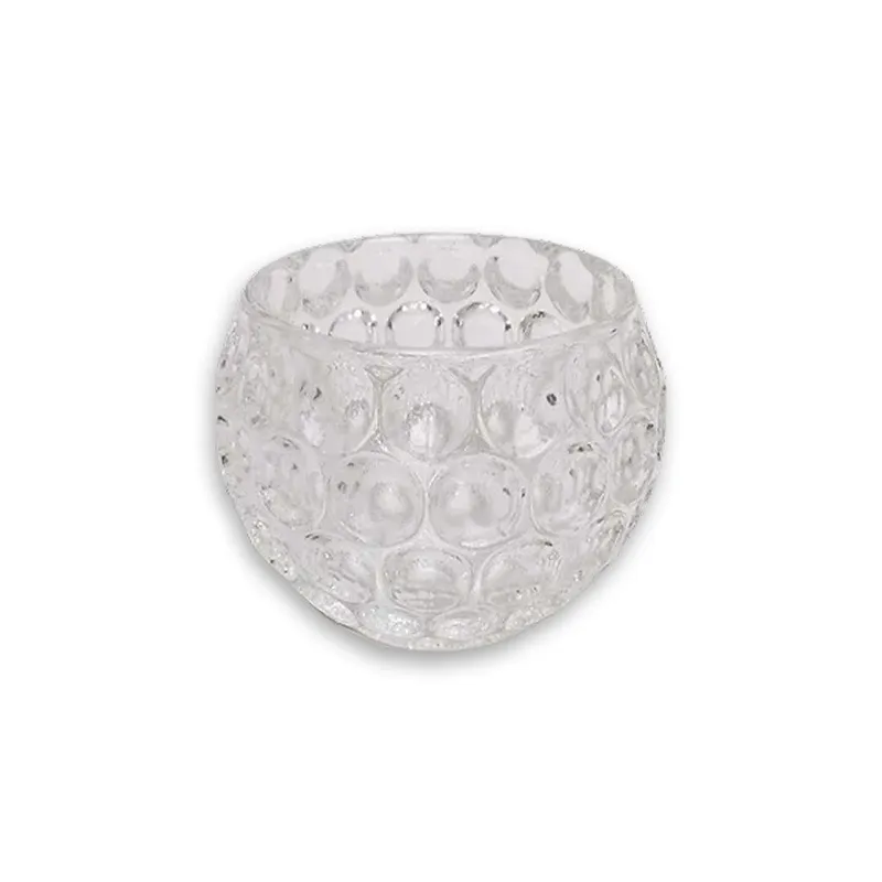 VOTIVO VIDRIO 6x6CM CIRCULOS en Blanco - Jarrones, Uruguay | Decohogar