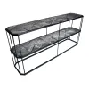 CONSOLA LOMBARDIA FD156-1 ROBLE/METAL 180X40X80H CM en Gris - Aparadores y recibidores, Uruguay | Vinibel, vista 1 de 3