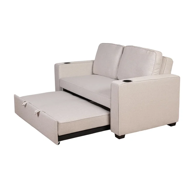 Sofá Cama Milan 150 cm - Beige en Beige - Sillones y sofás, Uruguay | Berna Home, vista 3