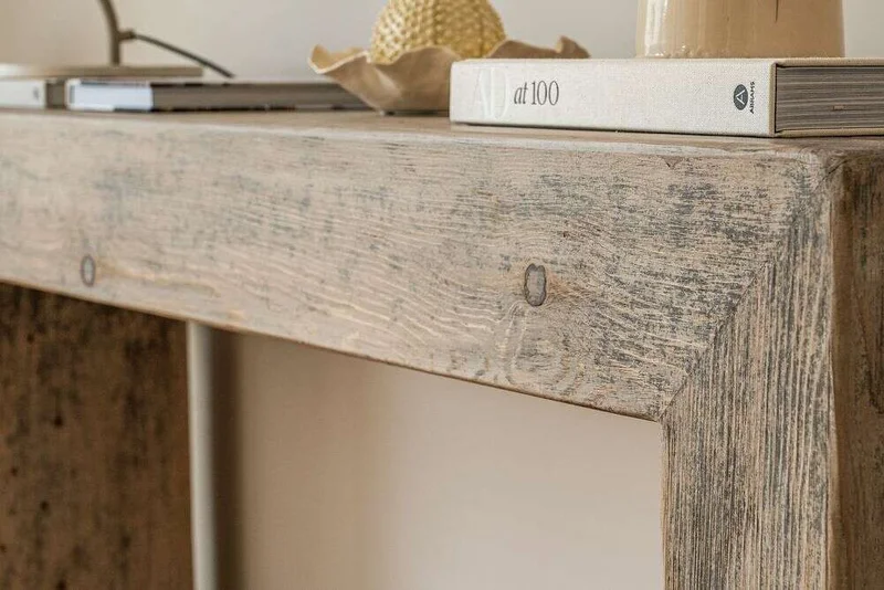 MESA DE ARRIMO / CONSOLA TAURET GRIS - 1.80 MTS en Madera natural - Bibliotecas, Uruguay | La Iberica, vista 6