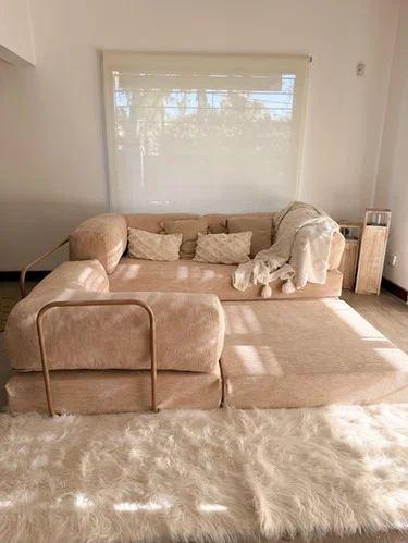Sofa Teddy - Chaise lounge (200x200) en Beige - Sillones y sofás, Uruguay | Bloop Home, vista 2