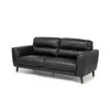 Sofá Valentino - Cuero Básico - 3 cuerpos - 450 (Negro) en Negro - Sillones y sofás, Uruguay | NYR, vista 1 de 3
