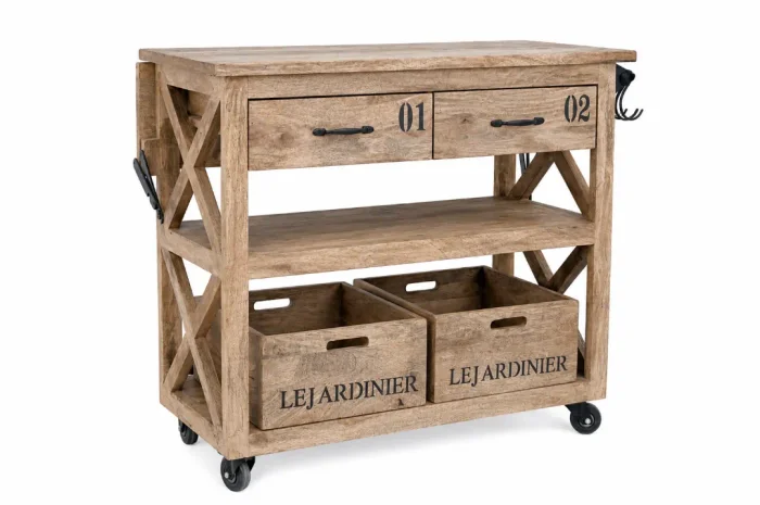 A177 Barra 118x45x95 en Madera natural - Mesas de comedor, Uruguay | Victoriana