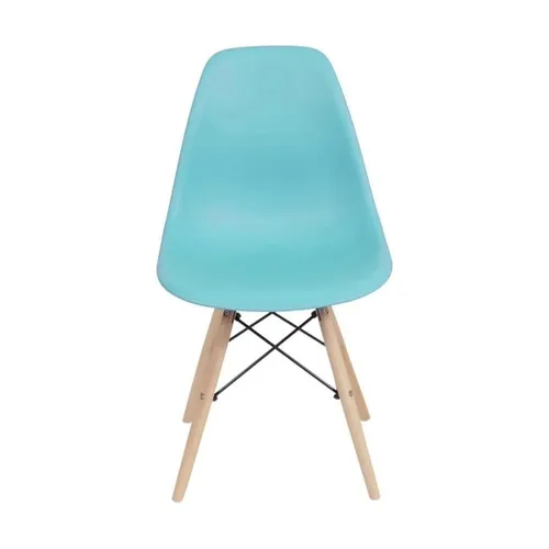 SILLA EAMES COMEDOR CON BASE EN MADERA TURQUESA - Sillas, Uruguay | Decohogar