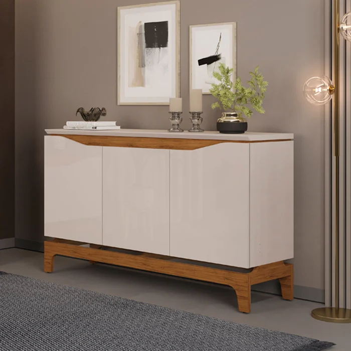 Aparador 3 puertas en MDF - Nice - Beige en Beige - Muebles para TV, Uruguay | Ecowood, vista 2