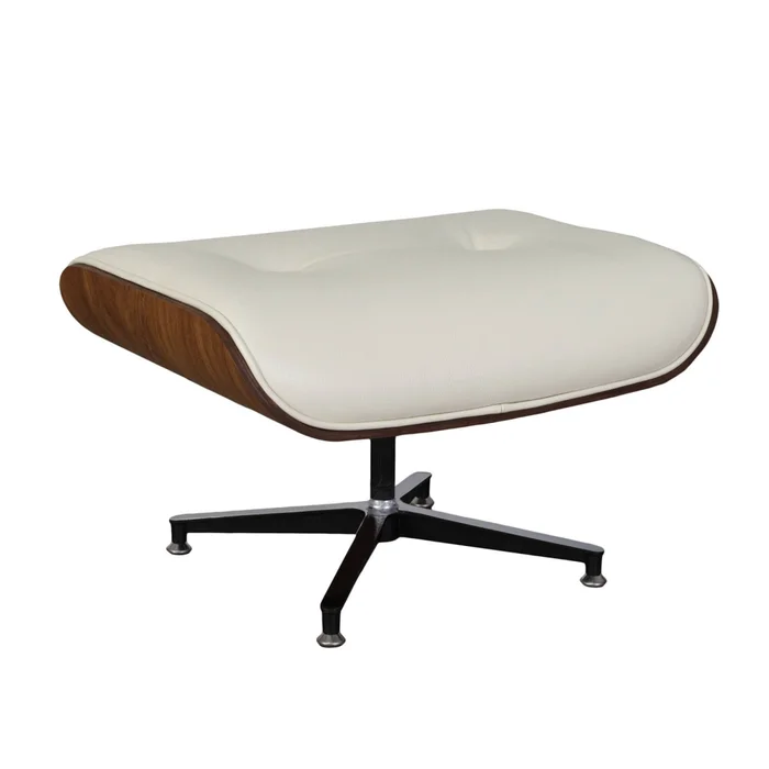 Butaca C/puff 1 Cuerpo Cuero-100-natural Blanco Eames en Blanco - Sillones y sofás, Uruguay | Divino, vista 9