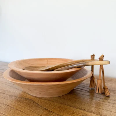 Juego de cubiertos ensaladeros con cuero en Madera natural - Decoración, Uruguay | Dreams On Time, vista 9
