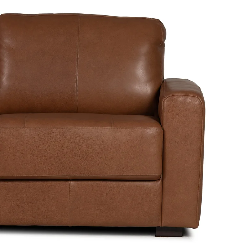 Rinconera Como - Cuero Advanced - 2 + Chaise izquierdo - Maverick Telha en Marrón - Sillones y sofás, Uruguay | NYR, vista 3