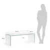Mesa de centro Burano de cristal 110 x 50 cm - Mesas de living, Uruguay | Kavehome, vista 4 de 4