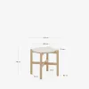 Mesa auxiliar Pola de cemento y madera maciza de eucalipto Ø 50 cm FSC 100% en Blanco, Natural - Mesas de arrimo, Uruguay | Kavehome, vista 7 de 7