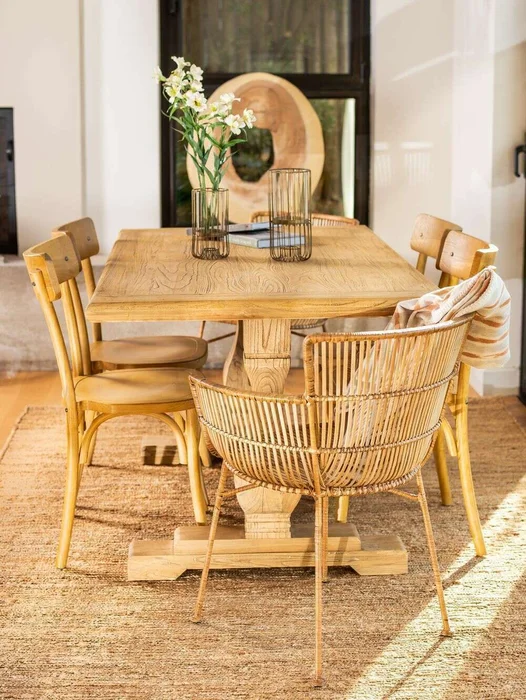 MESA COMEDOR DE OLMO ISABEL - 1.60 X 0.90 MTS en Madera natural - Mesas de comedor, Uruguay | La Iberica, vista 24