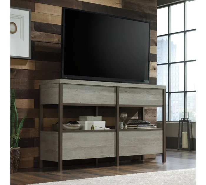 Rack para TV - Sauder - Manhattan Gate en Gris - Muebles para TV, Uruguay | Rústico Hogar