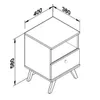Mesa De Luz Linea Retro Living Dormitorio 1 Cajon Ng Rt3019 - Mesas de luz, Uruguay | Muebles Express, vista 2 de 4