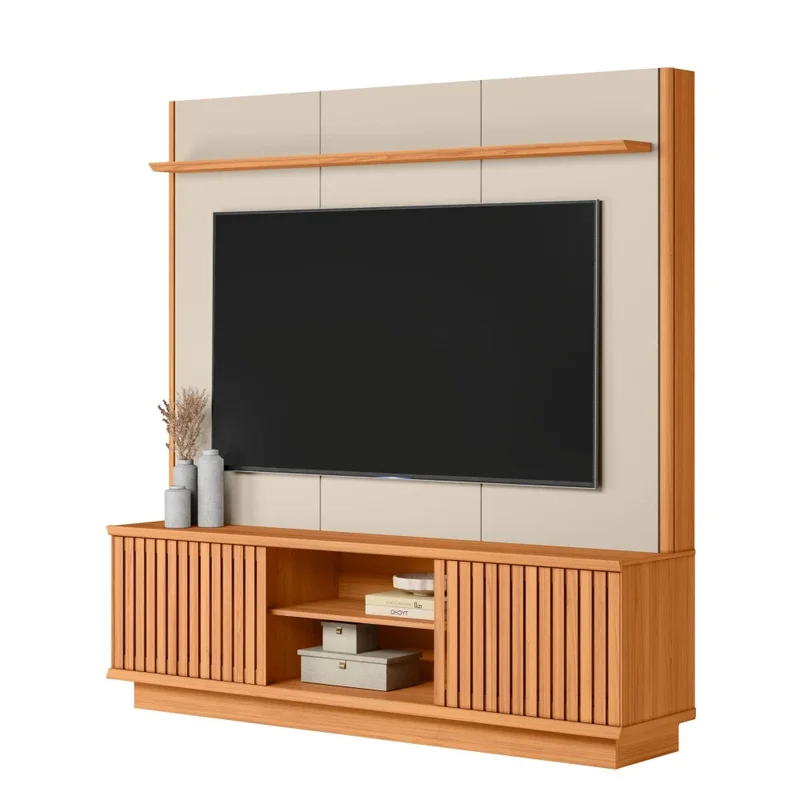 Modular para Tv Ravenna Canela/Banco - Línea Haus en Madera natural - Muebles para TV, Uruguay | Ecowood, vista 3