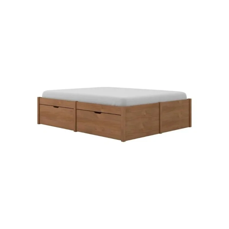Cama Madera Maciza Con Cajones - 2 plazas - Línea beauty - Amendoa en 🚚 Llega hoy - Dormitorio, Uruguay | Ecowood, vista 4