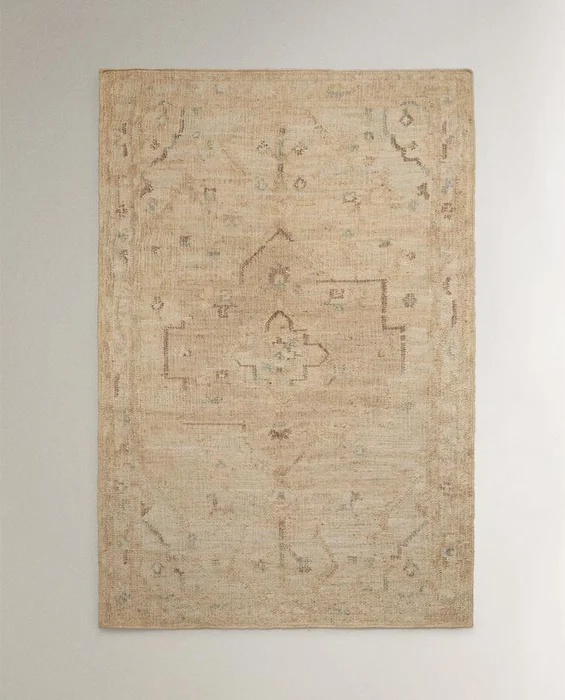 ALFOMBRA YUTE VINTAGE en Beige - Alfombras, Uruguay | Zara Home, vista 2