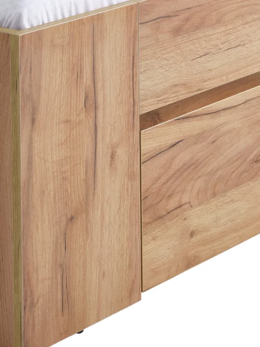 Estructura cama LIMFJORDEN 2 Plazas 140x200 3 cajones roble en Madera natural - Dormitorio, Uruguay | JYSK, vista 3