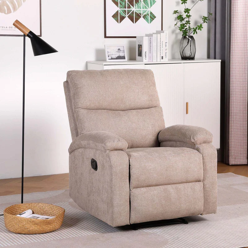 Recliner Manual 1 Cuerpo Tela Natural-beige Nassu Beige en Beige - Sillones y sofás, Uruguay | Divino, vista 7