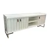 Rack Trendy Blanco (Pie Dorado) 160 cm - Muebles para TV, Uruguay | Berna home, vista 1 de 3