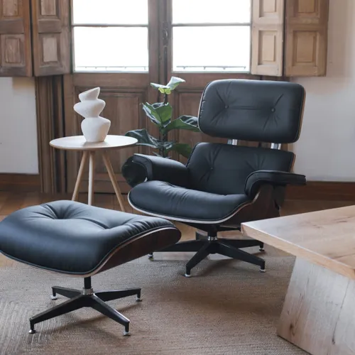 Butaca Eames Lounge Classic en Negro - Butacas, banquetas y puffs, Uruguay | Samic