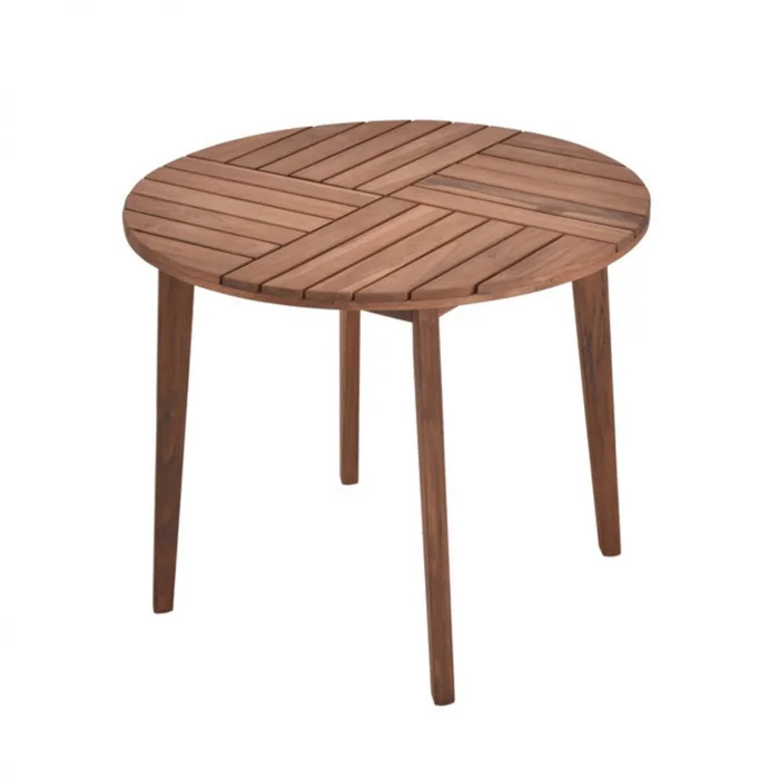 Mesa de Patio Madera de Teca - Caraíva 90cm en Marrón - Muebles para el exterior, Uruguay | Rústico Hogar, vista 3