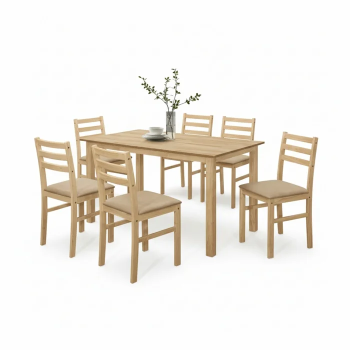Juego de Comedor 6 sillas - New Starter - Natural en Madera natural - Mesas de comedor, Uruguay | Rústico Hogar, vista 2