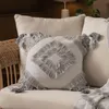 Funda de Almohadón Rombos de Flecos y Borlas - Textiles, Uruguay | Arredo, vista 1 de 3