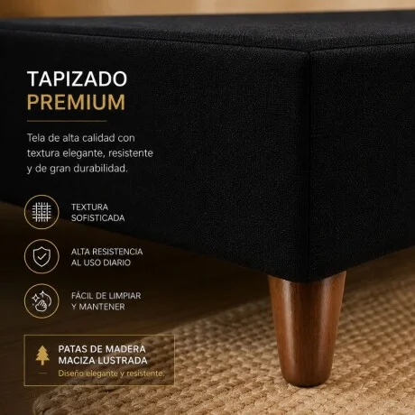 Cama SmartBox HAMPTONS Queen 160x200 cm - Negro en Negro - Dormitorio, Uruguay | La Cueva Muebles, vista 14
