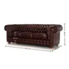 Sofá Chesterfield Novo - Cuero Premium - 3 cuerpos - Dark Wine - (Preventa) en Marrón - Sillones y sofás, Uruguay | NYR, vista 3 de 3