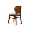 Silla Cleo - Nogal - Respaldo laminado - Tela Rústica - Tostado (CH) en Beige - Butacas, banquetas y puffs, Uruguay | NYR, vista 4 de 6