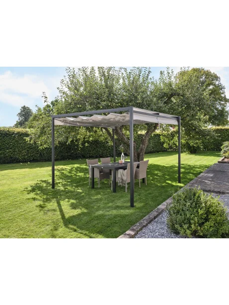Pérgola HJORTEMOSE A3xL3xA2.3m gris en Gris - Muebles para el exterior, Uruguay | JYSK, vista 2