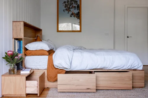 Cama Ágata Con Cajones en Madera natural - Mesas de luz, Uruguay | Decoquadra, vista 4