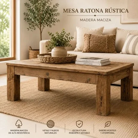 Mesa de living Linea Rimini en Madera natural - Mesas de living, Uruguay | La Cueva Muebles, vista 11