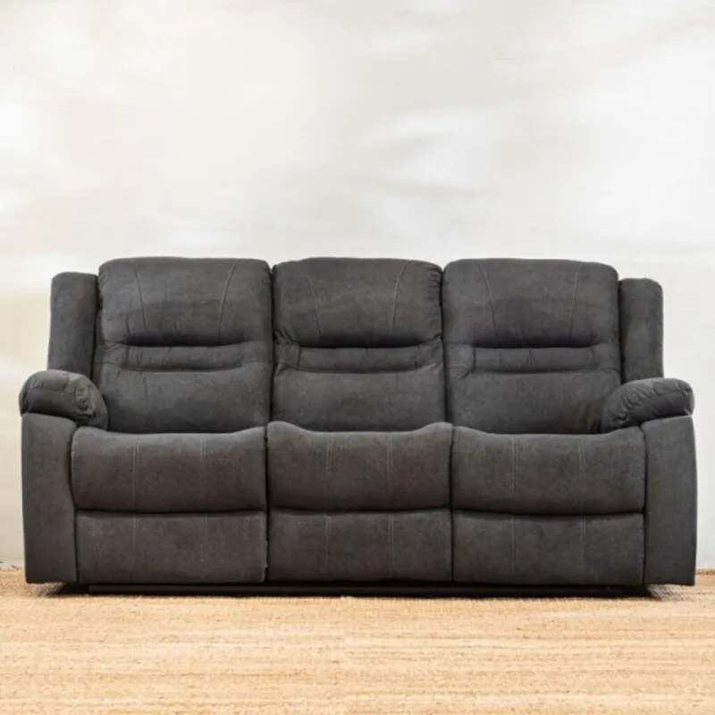 Sillón Reclinable Renno 3 Cuerpos Gris en Gris - Sillones y sofás, Uruguay | Aihaus