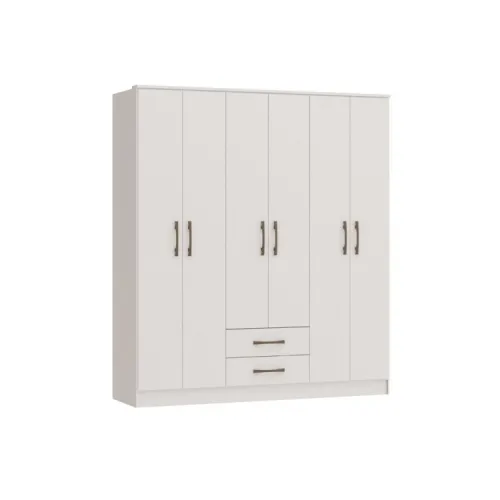 Ropero 6 Puertas Modelo Rocha Blanco en Blanco - Roperos y placares, Uruguay | Albanés