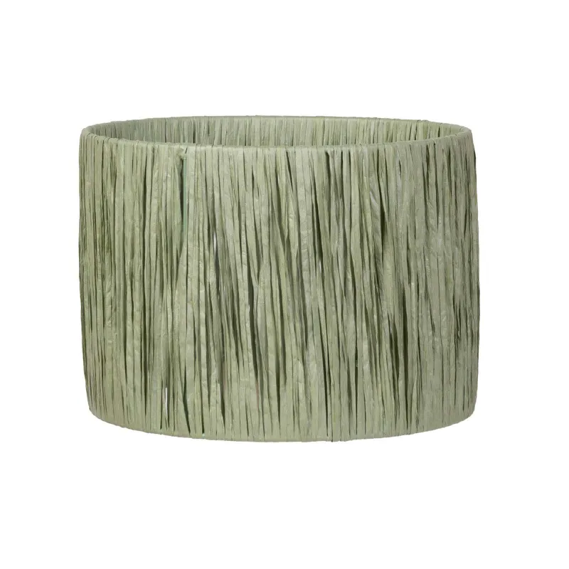 Pantalla Raffia en Verde - Lámparas de mesa, Uruguay | Le Blanc