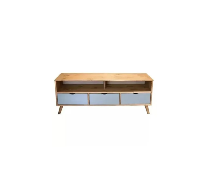 Rack 3 Cajones Madera Gris - Línea Berlín - Muebles para TV, Uruguay | Ecowood