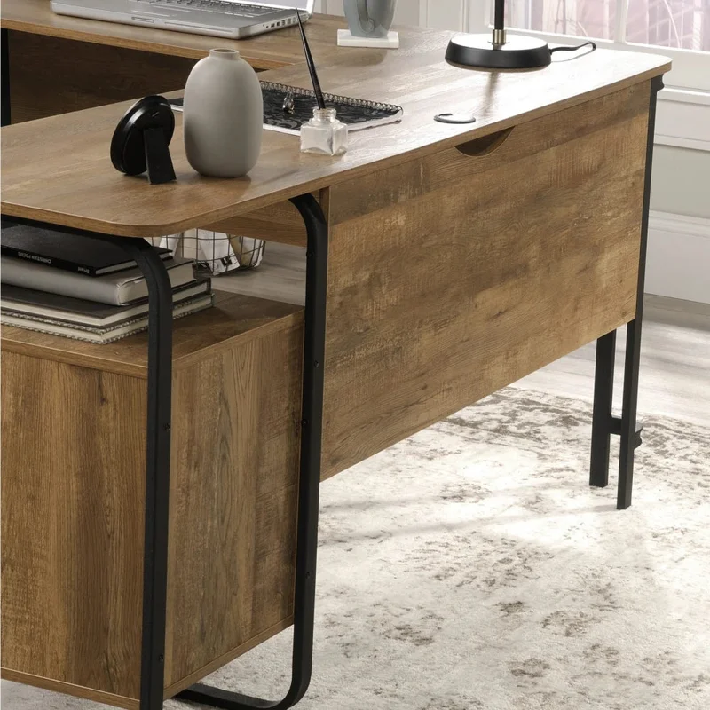 Escritorio Esquinero en L - Sauder en Madera natural - Escritorios, Uruguay | Ecowood, vista 4