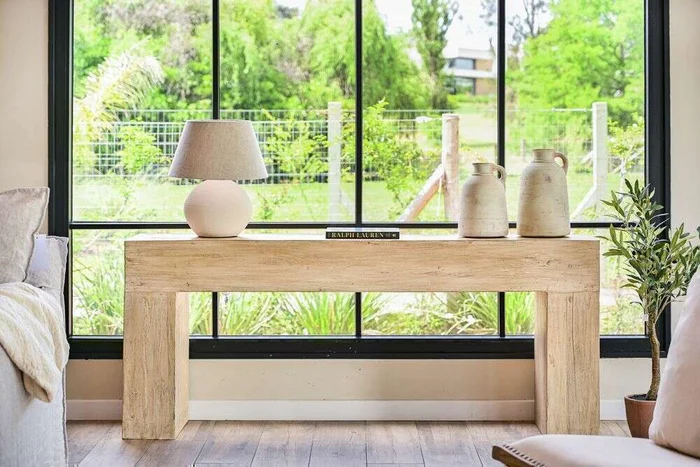 MESA DE ARRIMO / CONSOLA TAURET - 1.80 MTS en Madera natural - Bibliotecas, Uruguay | La Iberica, vista 6